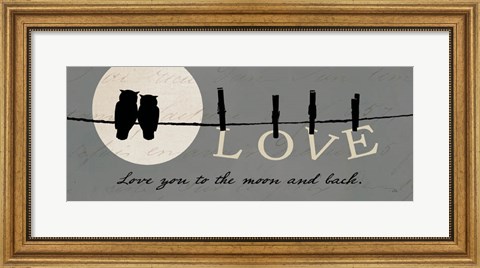 Framed Moon Lovers I Print