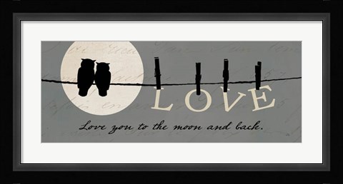 Framed Moon Lovers I Print