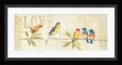 Framed Adoration of the Magpie Panel I Print