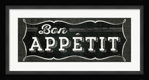 Framed La Cuisine Chalk I Print