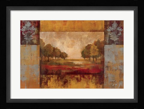 Framed Landscape in Gold Print