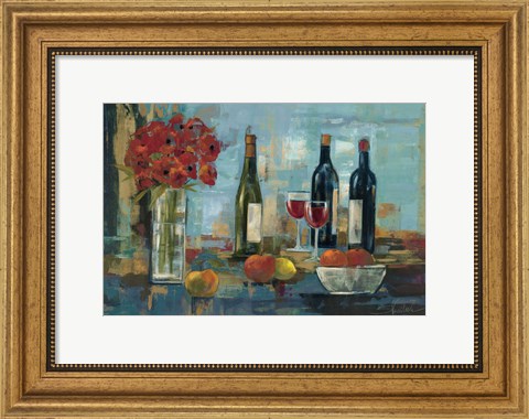 Framed Fruit and Wine Print