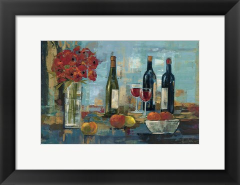 Framed Fruit and Wine Print
