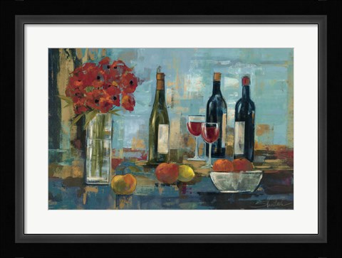 Framed Fruit and Wine Print