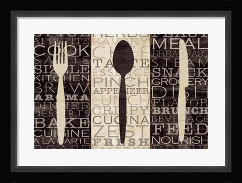 Framed Kitchen Words Trio Print