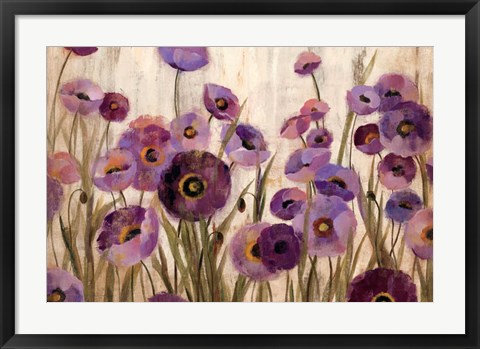 Framed Pink and Purple Flowers Print