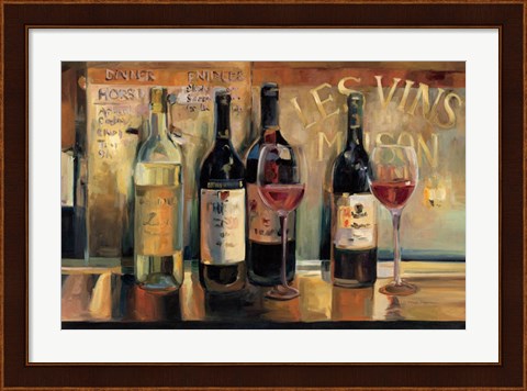 Framed Les Vins Maison Print