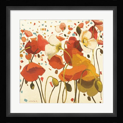 Framed Coral Confetti Print