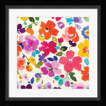 Framed Bright Florals  I Print