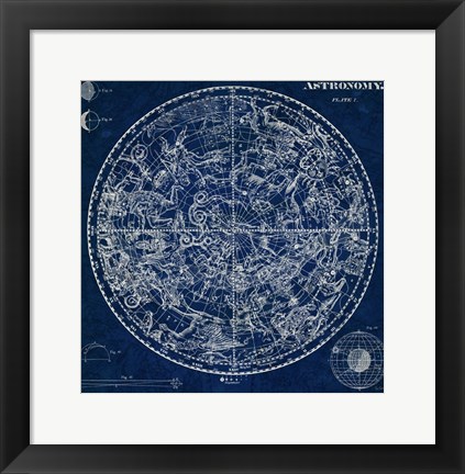 Framed Celestial Blueprint Print