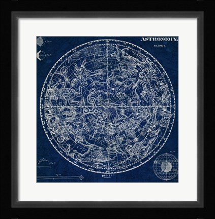 Framed Celestial Blueprint Print