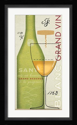 Framed Grand Vin Blanc Print