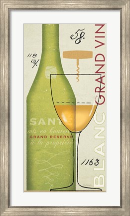 Framed Grand Vin Blanc Print
