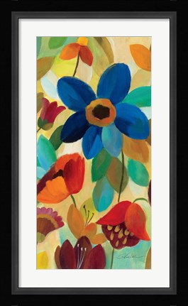 Framed Summer Floral Panel I Print