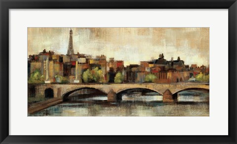 Framed Paris Bridge I Spice Print