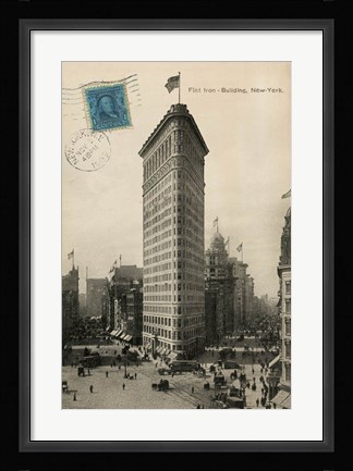 Framed Flat Iron 1909 Print