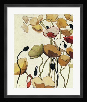 Framed Pavots Ondule I Print