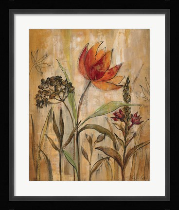 Framed Aquarelle Garden I Print