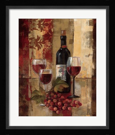 Framed Graffiti and Wine II Print