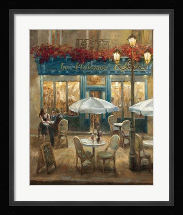 Framed Paris Cafe I Print