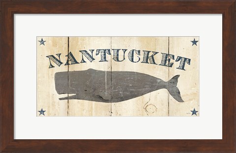 Framed Nantucket Whale Print