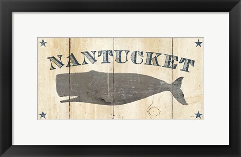 Framed Nantucket Whale Print