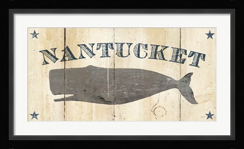 Framed Nantucket Whale Print