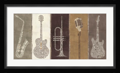 Framed Type Band Neutral Panel Print