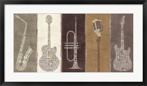 Framed Type Band Neutral Panel Print