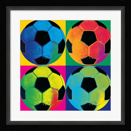 Framed Ball Four-Soccer Print