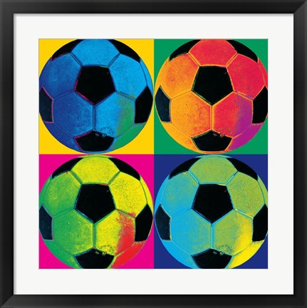 Framed Ball Four-Soccer Print