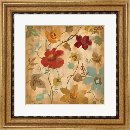 Framed Antique Embroidery II Crop Print