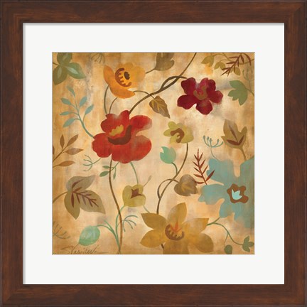Framed Antique Embroidery II Crop Print
