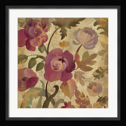 Framed Shimmering Garden I Print