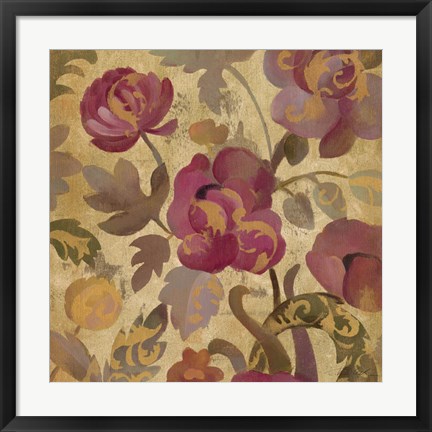 Framed Shimmering Garden II Print