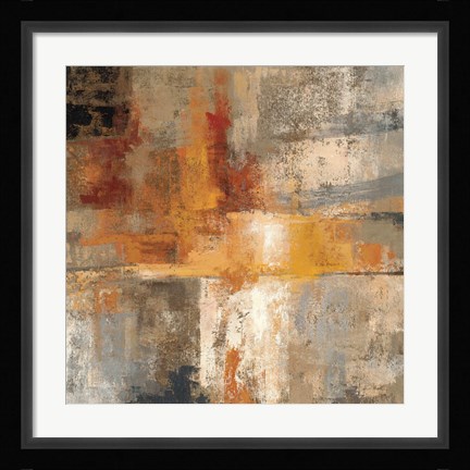 Framed Silver and Amber Crop Print