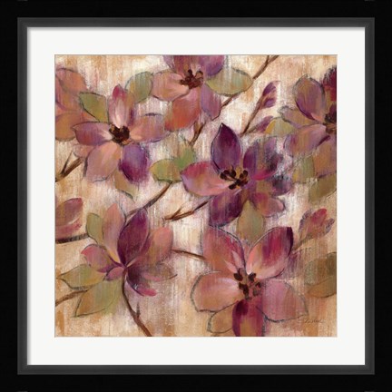 Framed Magenta Branch II Print