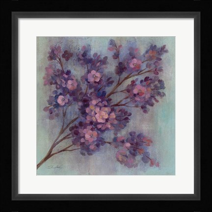 Framed Twilight Cherry Blossoms I Print