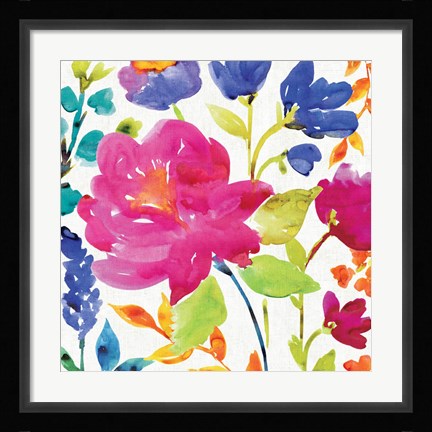 Framed Floral Medley II Print