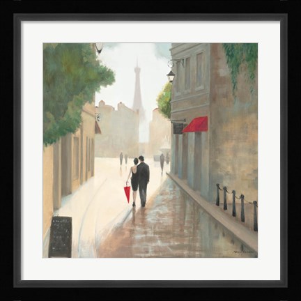Framed Paris Romance I Print