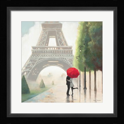 Framed Paris Romance II Print