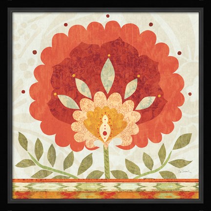 Framed Ikat Bloom II Print