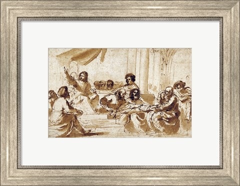 Framed Christ Preaching in the Temple Print