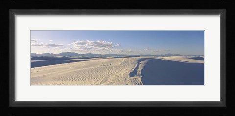 Framed Sand dunes in desert, White Sands National Monument, Alamogordo, Otero County, New Mexico, USA Print