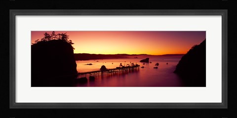 Framed Sunrise on Trinidad Bay, Trinidad, Humboldt County, California, USA Print