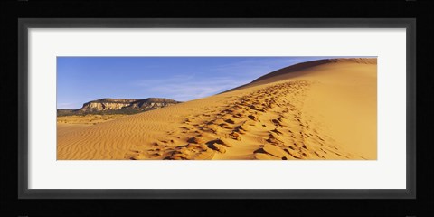 Framed Sand dunes in the desert, Coral Pink Sand Dunes State Park, Utah, USA Print