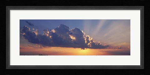 Framed Sunset, Marion County, Illinois, USA Print