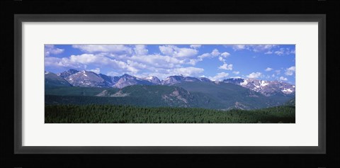 Framed Mountains fr Beaver Meadows Rocky Mt National Park CO USA Print