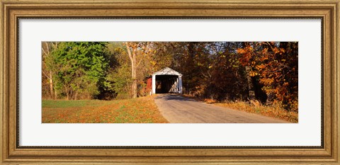 Framed Melcher Covered Bridge Parke Co IN USA Print