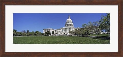 Framed USA, Washington DC, Low angle view of the Capitol Building Print